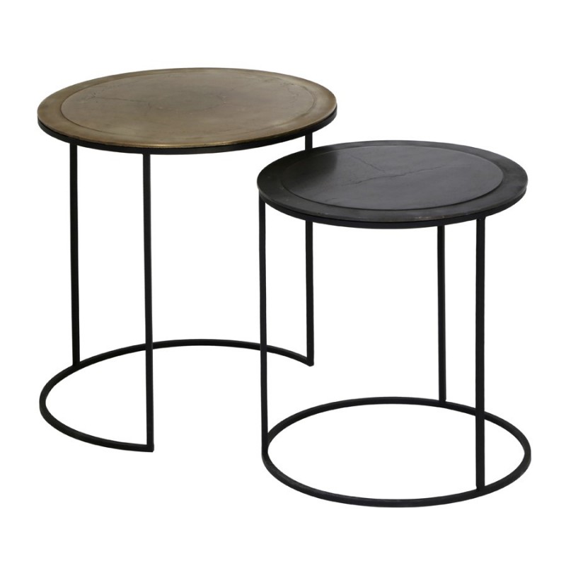 SIDETABLE COPPER AND BRONZ EDGE - CAFE, SIDETABLES SIDETABLE COPPER AND BRONZ EDGE - CAFE, SIDETABLES